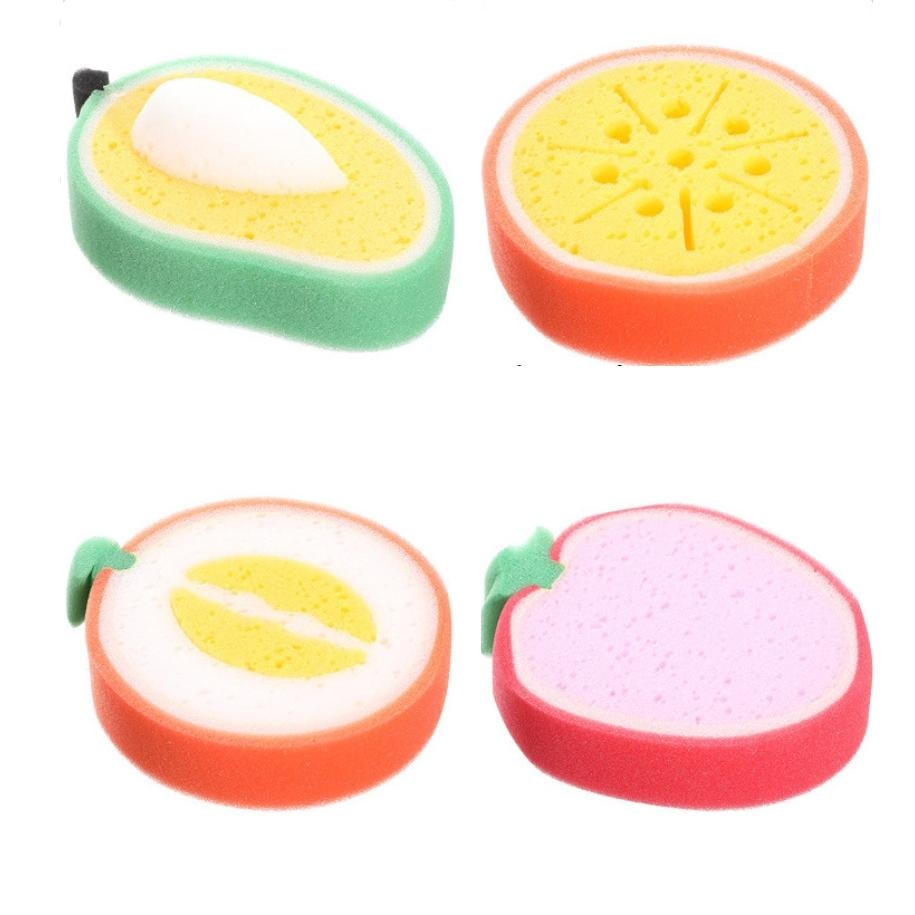 Färgglada Tvättsvampar - Frukt - 4 pack (1 av 9)