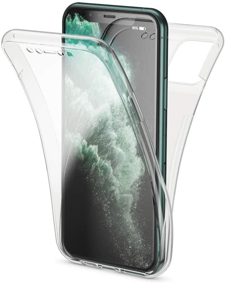 Fullt cover gjennomsiktig TPU deksel til iPhone