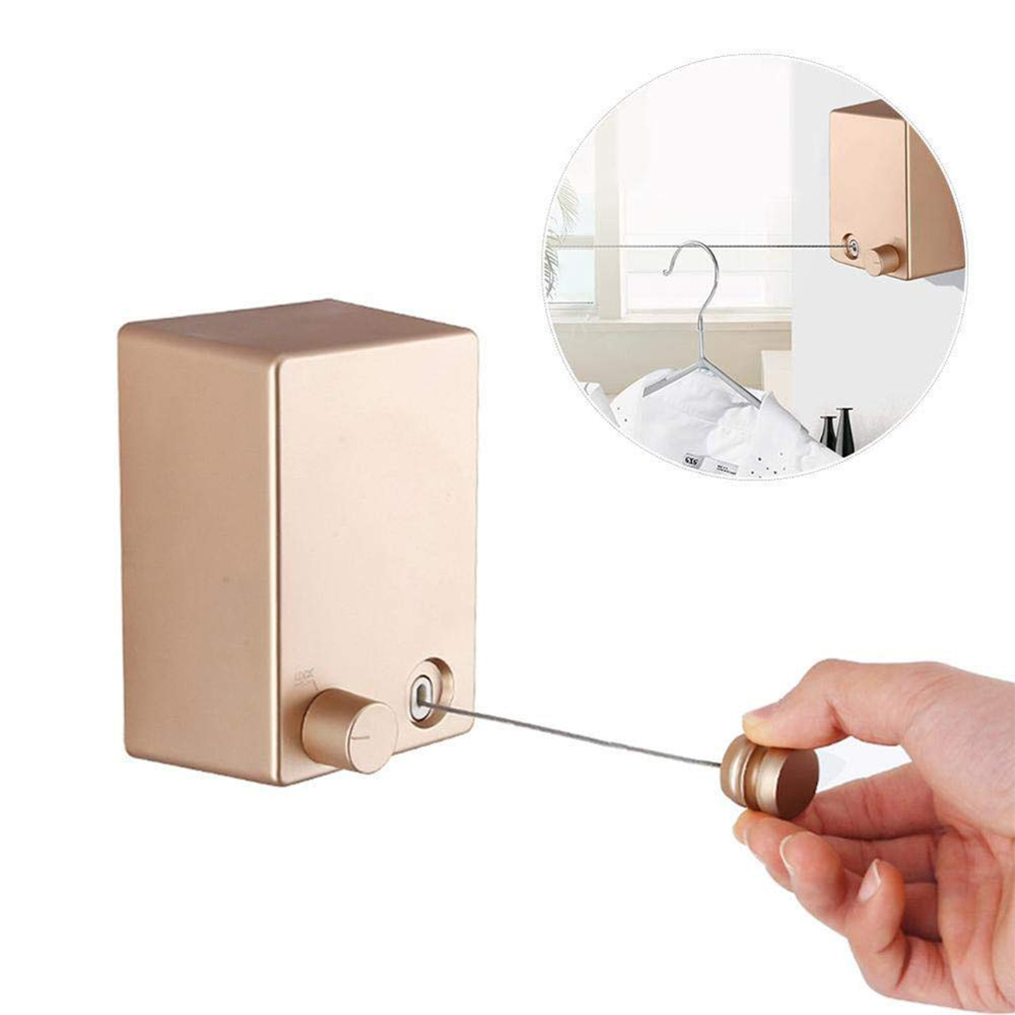 Uttrekkbar vaskesnor 4,2 meter