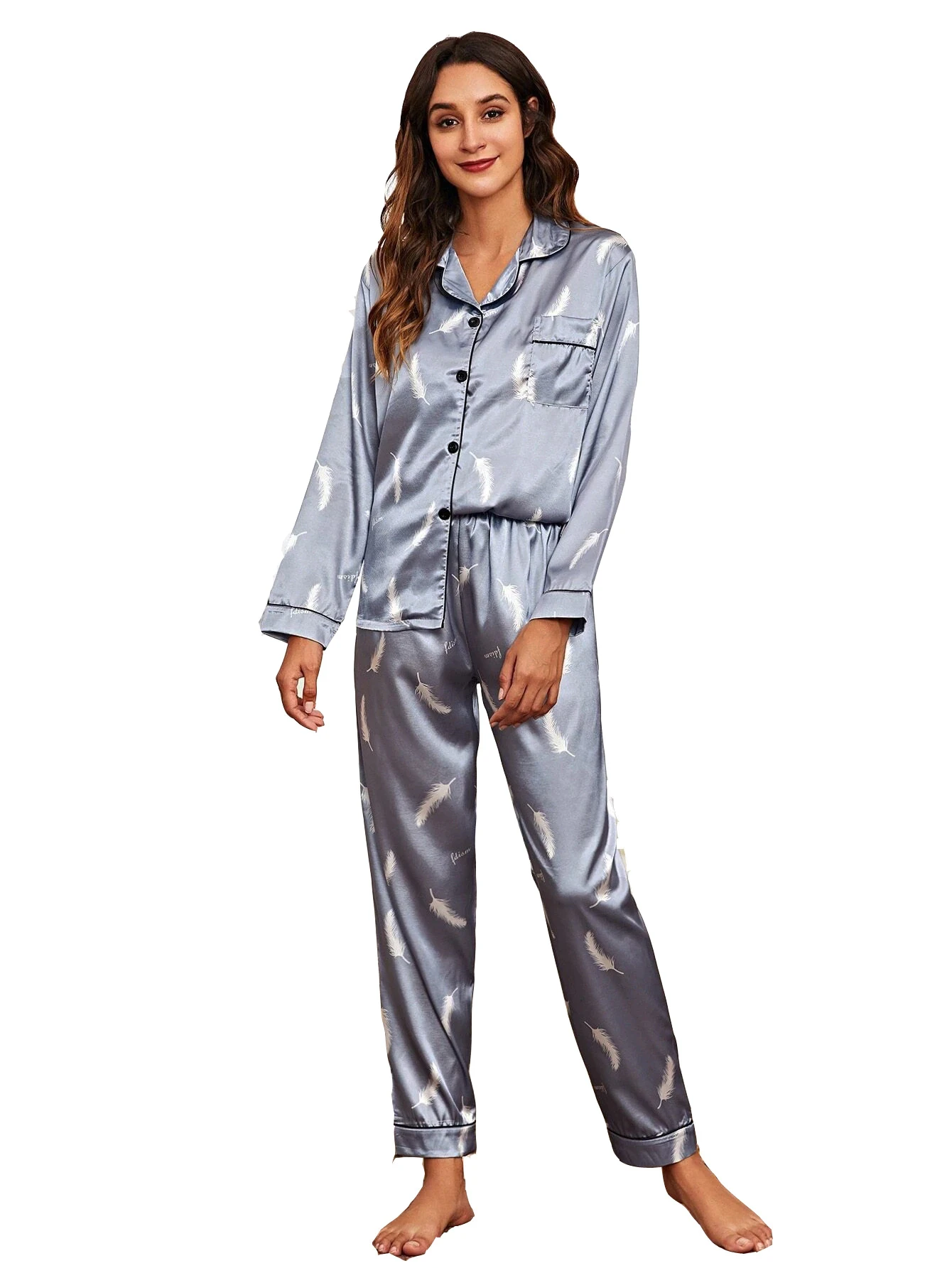 Pyjamassett med skjorte og bukse (12 av 23)