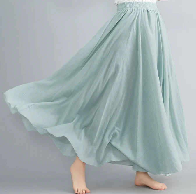 Lång kjol i bomull one size (19 av 21)