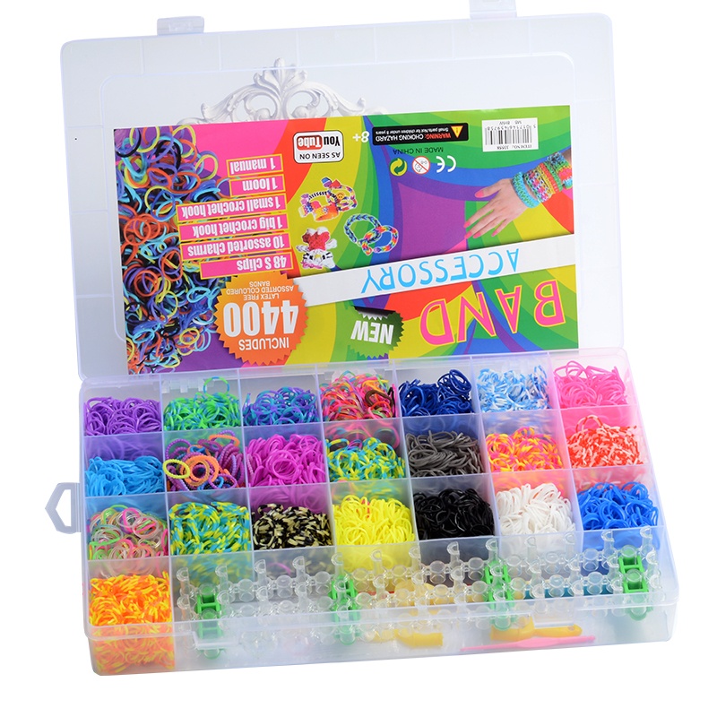 Loom Bands Kit - 4400 stk og tilbehør.