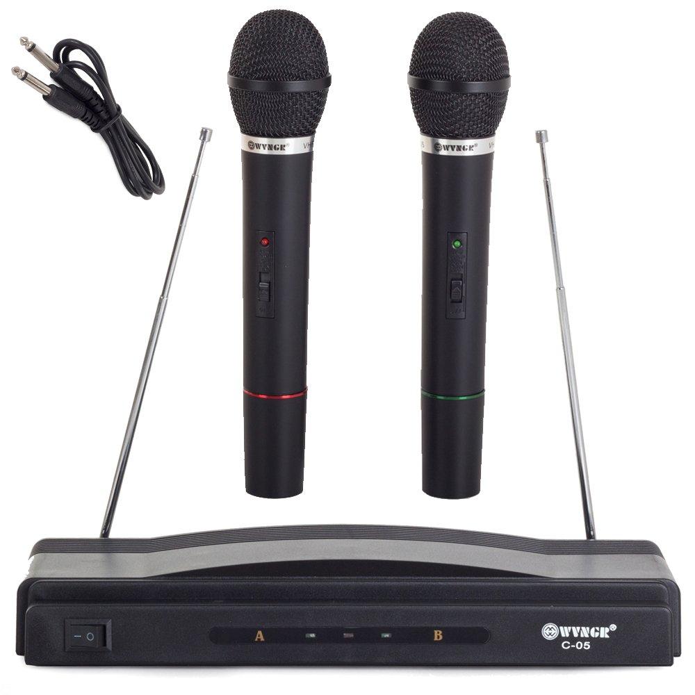 Product Image for Karaokeset med 2st Trådlösa mikrofoner och centralenhet