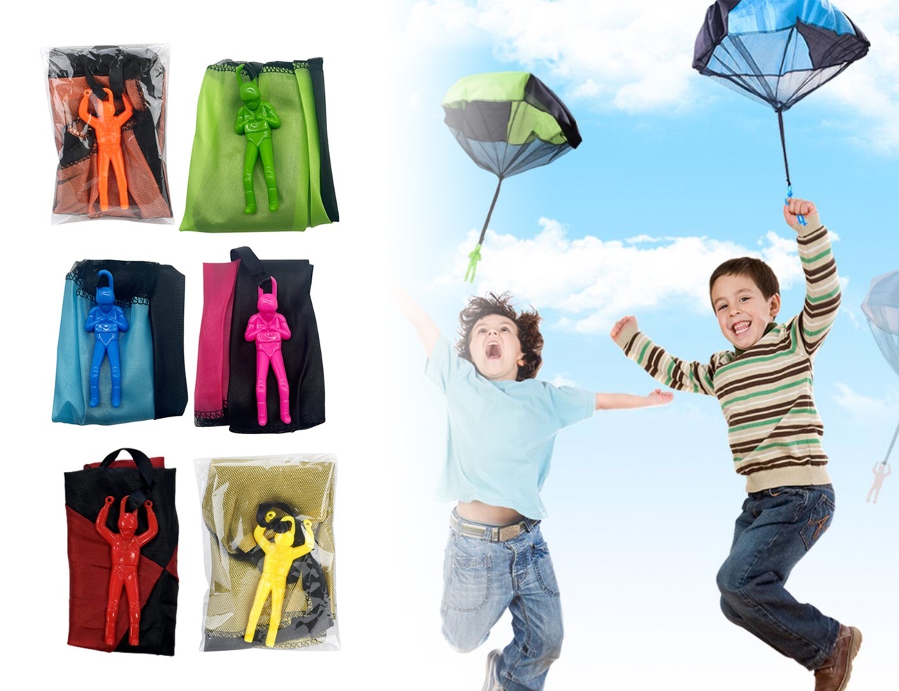Product Image for Handkastad Fallskärm – 2-pack Roliga och Utvecklande Leksaker
