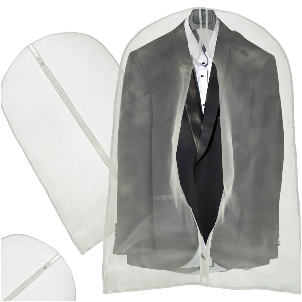 Klädkåpa transparent med dragkedja 120x60 cm för kostym/klänning