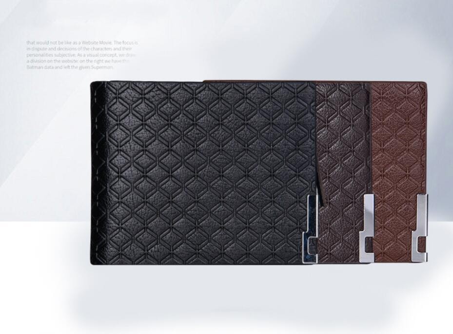 Stilig plånbok med rutat mönster och metalldetalj (1 av 7)