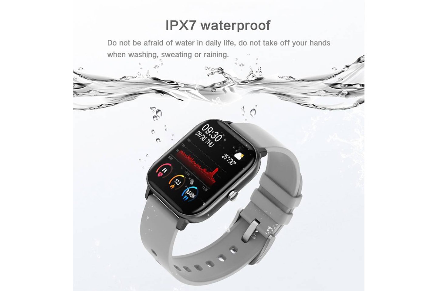 P8 Smart Watch IP67 (1 av 7)