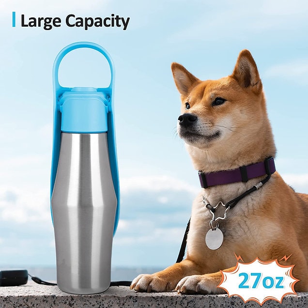 Bærbar vannflaske til hund i rustfritt stål (2 av 8)