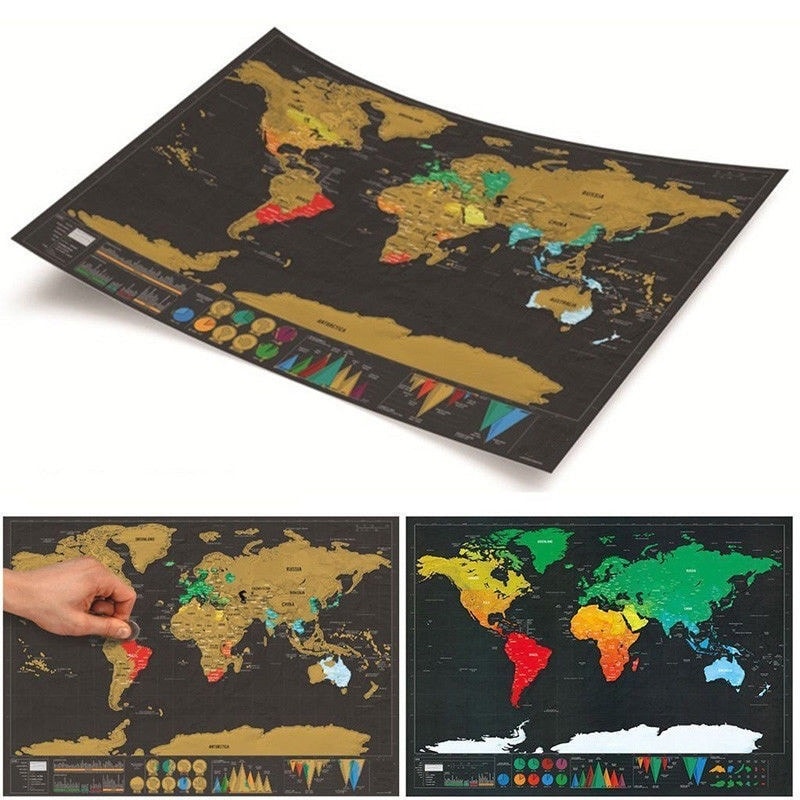 XXL Scratch Map - Världskarta där du skrapar de länder du besökt (21 av 35)
