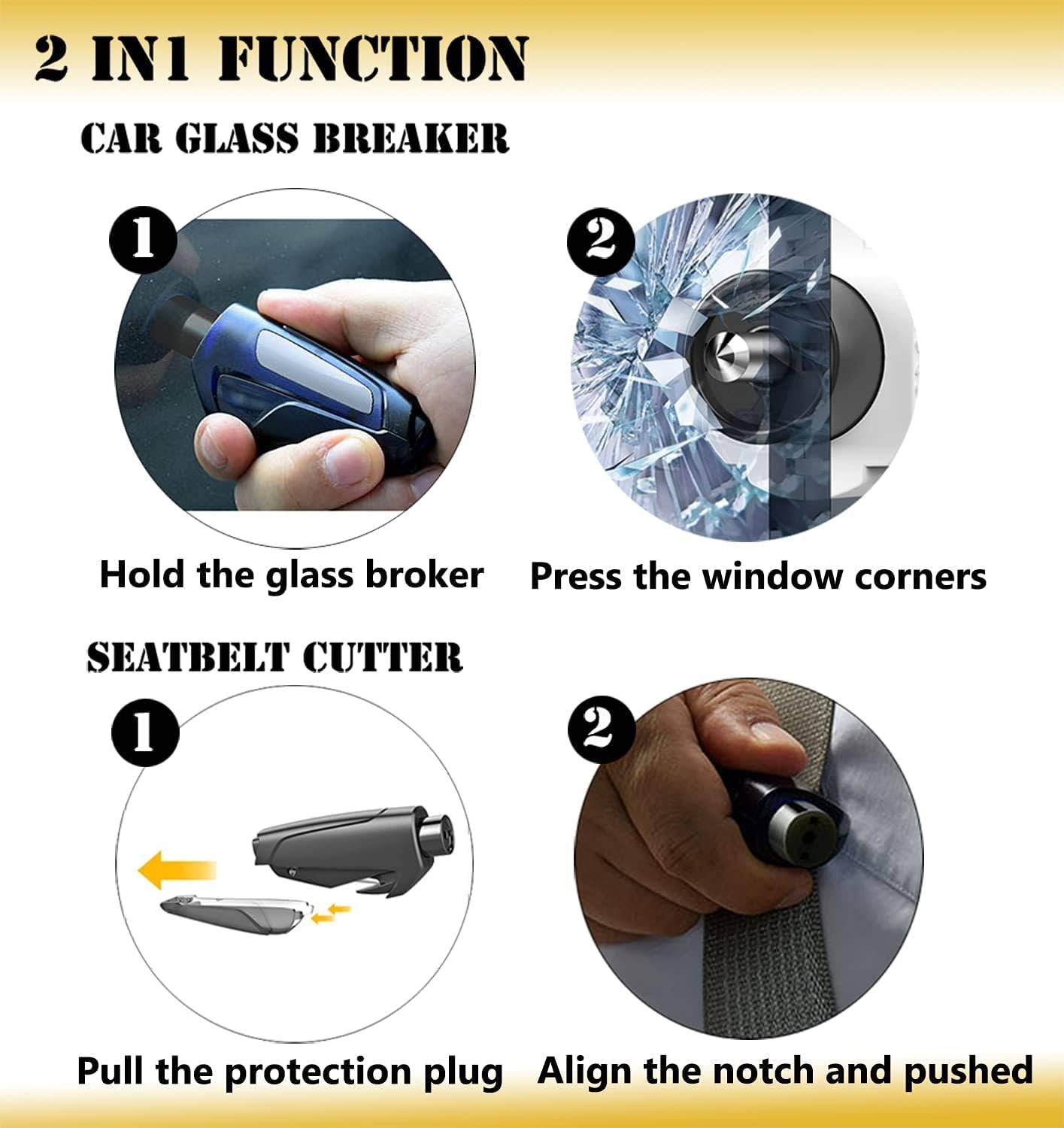 Nödhammare med bälteskniv och fönsterkross (3 av 7)