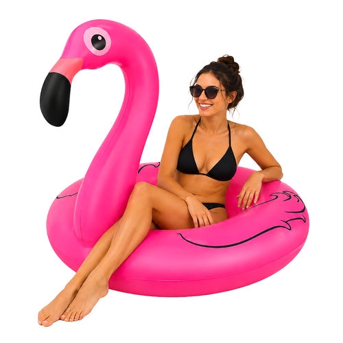 Uppblåsbar flamingo simring 102 cm PVC max 150 kg CE/EN71 3+