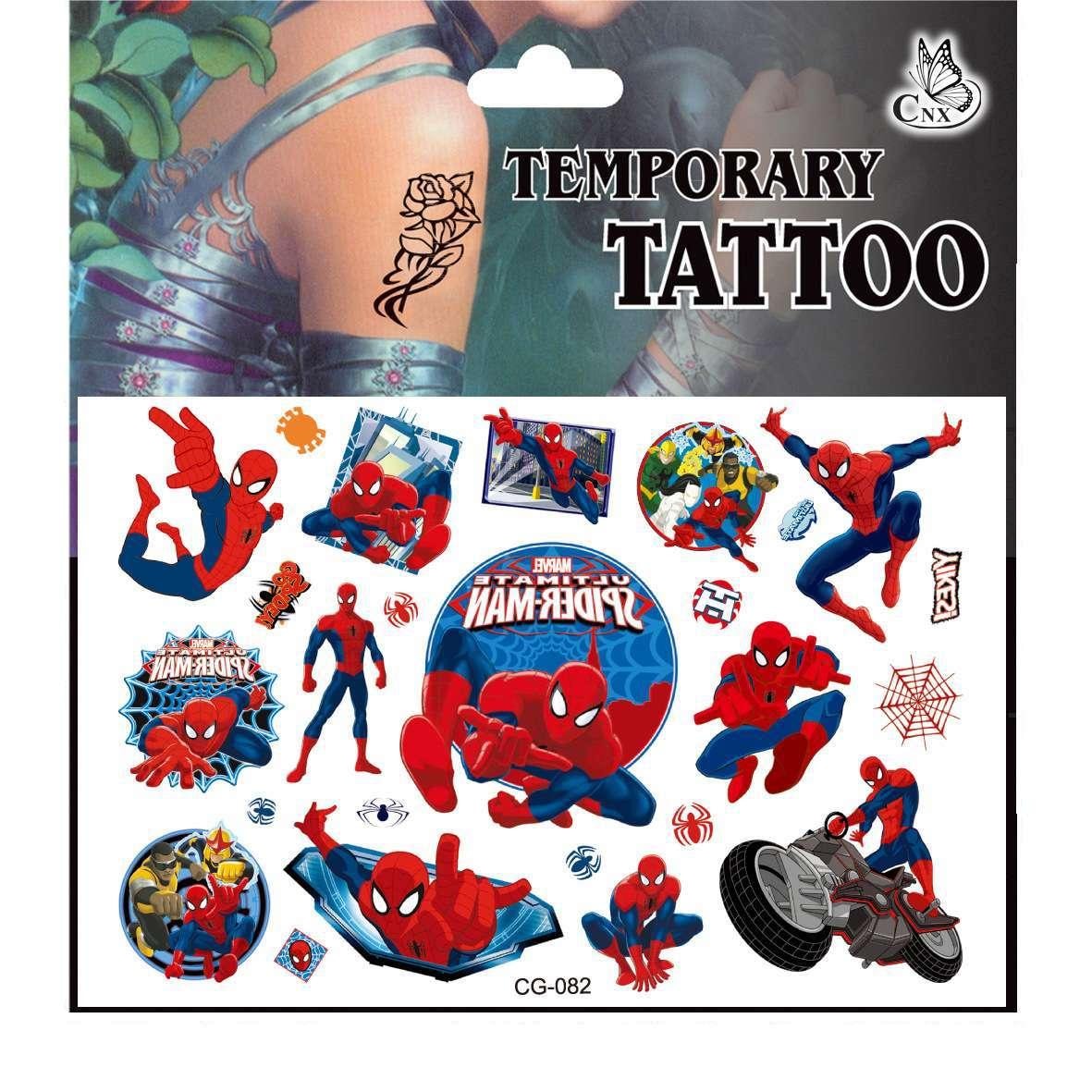Spiderman tatueringar - 4 ark - Barn tatueringar - Avengers (2 av 5)