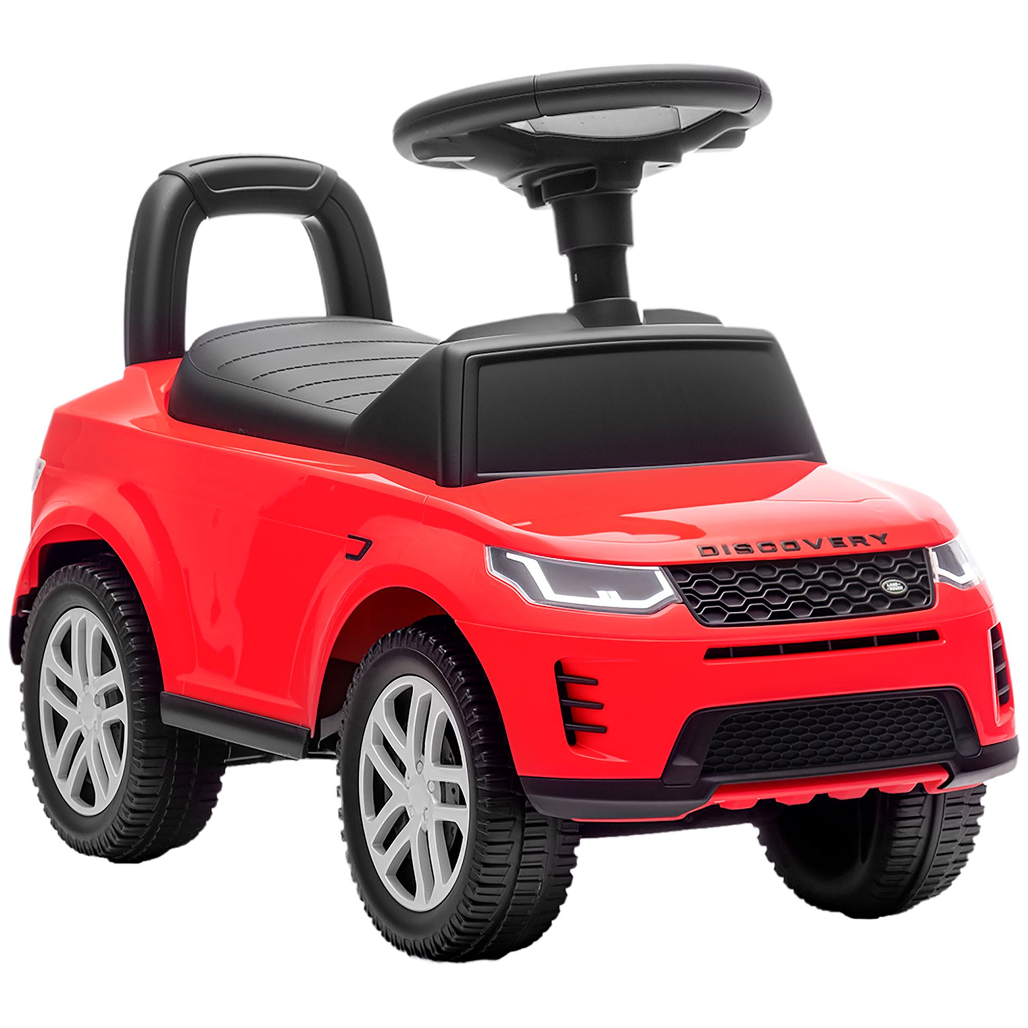 Officiellt licensierad Land Rover åkbil för barn 18-36 månader med förvaring, tuta och motorljud - Röd