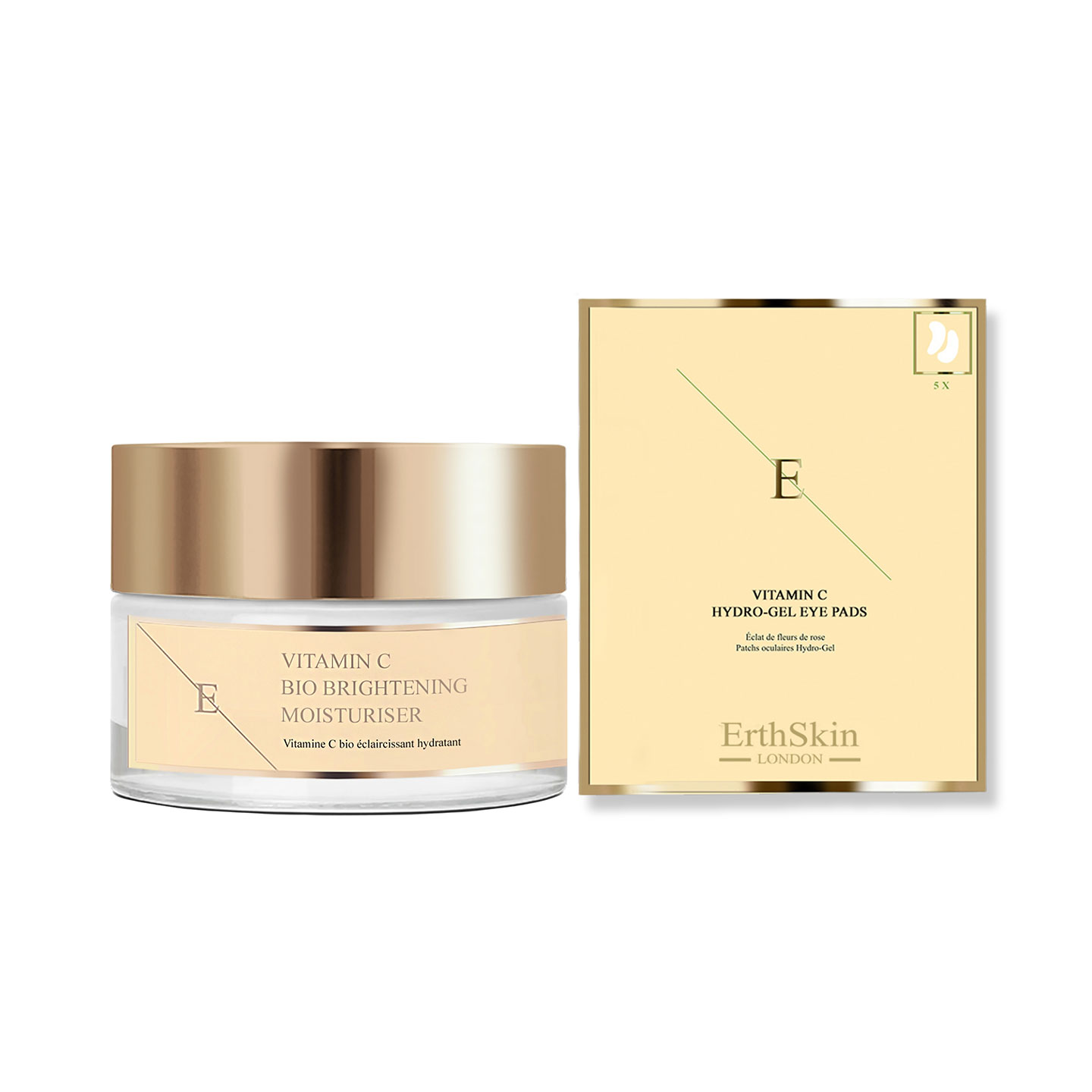 ErthSkin London - Återfuktande ansiktskräm 50 ml och ögonmask 5-pack