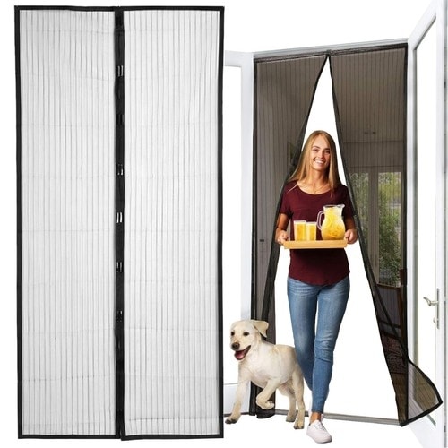 Myggnät för dörr med magnetstängning. 210cm x 100cm (5 av 6)