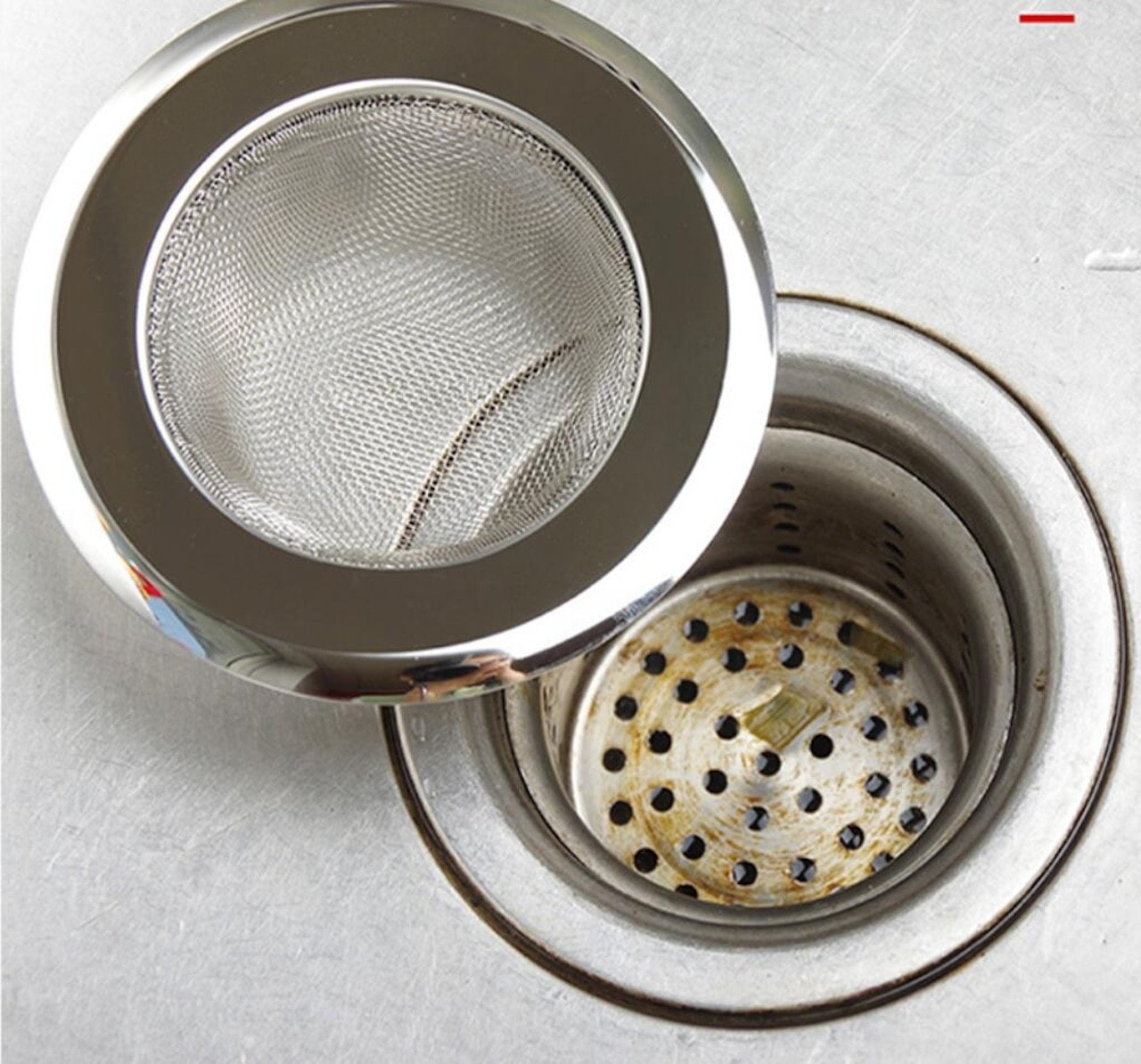 Köksvaskfilter i Metall, Förhindrar Stopp - 2-pack (4 av 9)