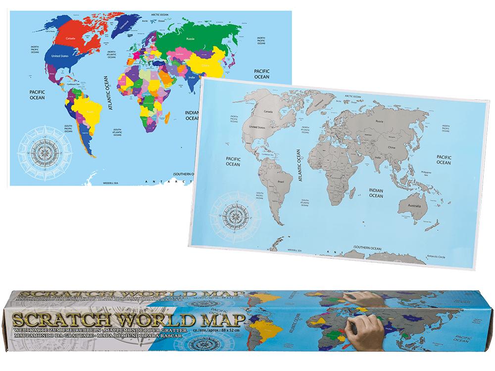 Skrapekart / Scratch Map verdenskart