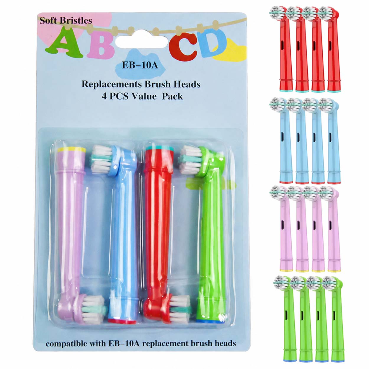 16-pakning Oral-B Kids Barn EB-10A kompatible tannbørstehoder