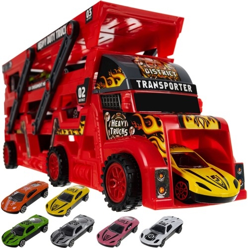 Leksaksbilar med transporter / 7-delars set för kreativ lek