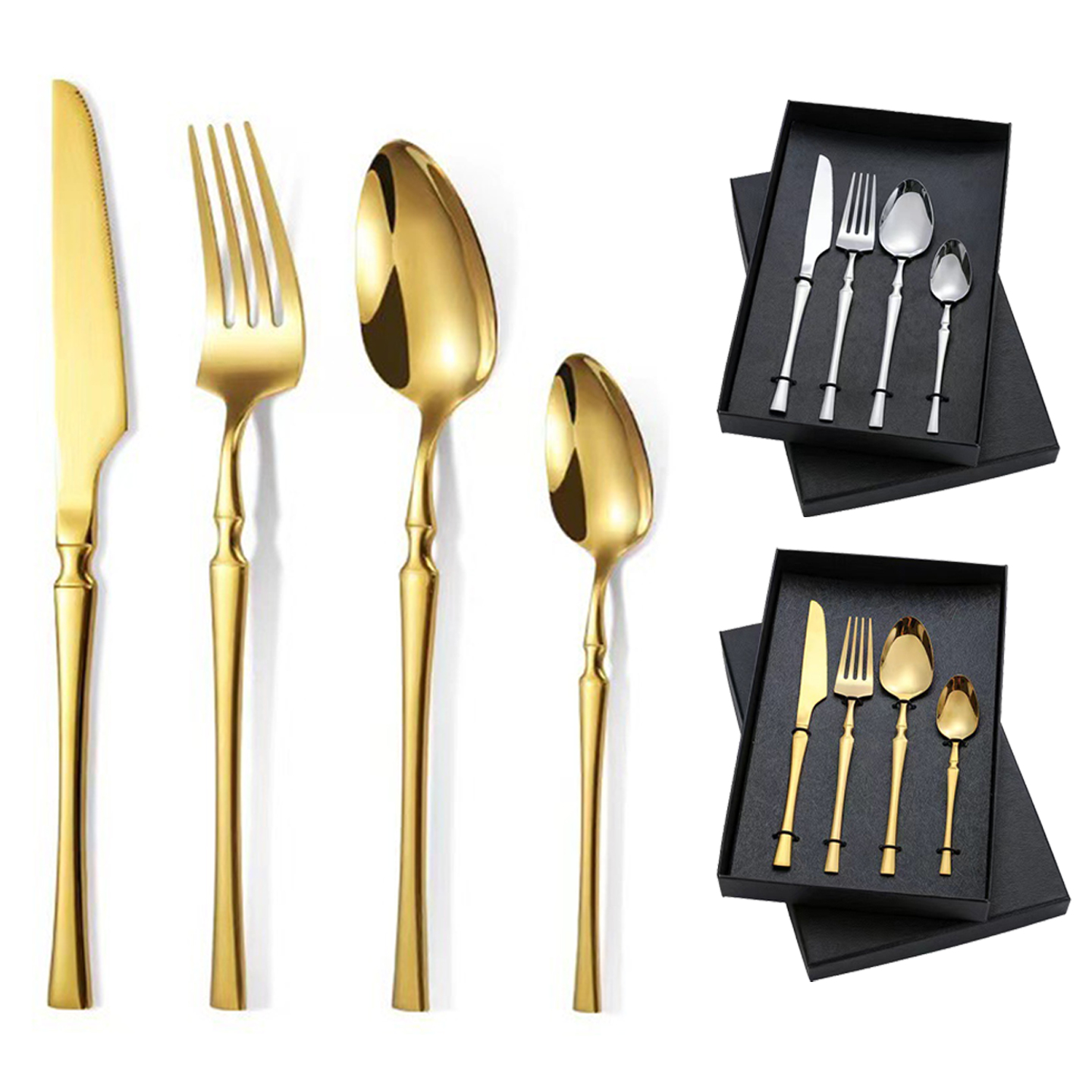 Bestickset i rostfritt stål, 24 delar