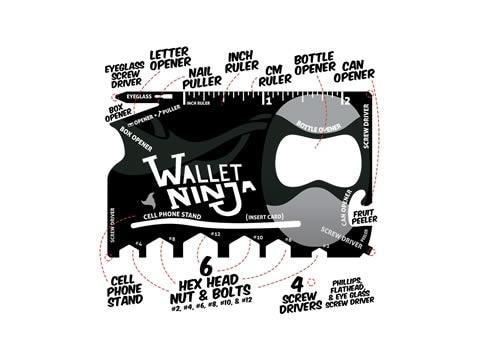 Wallet Ninja - multiverktyg i fickformat med 18 funktioner (1 av 9)