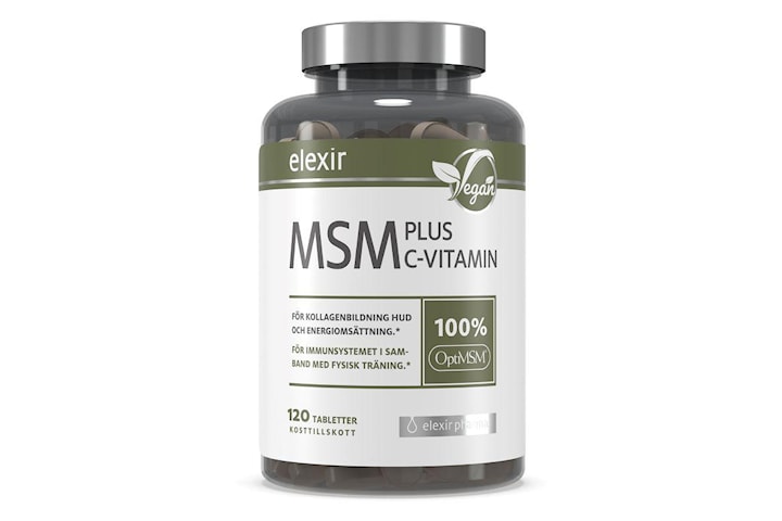  MSM + C Vitamin 120 tabletter Elexir Pharma. Fraktfritt vid 150:-