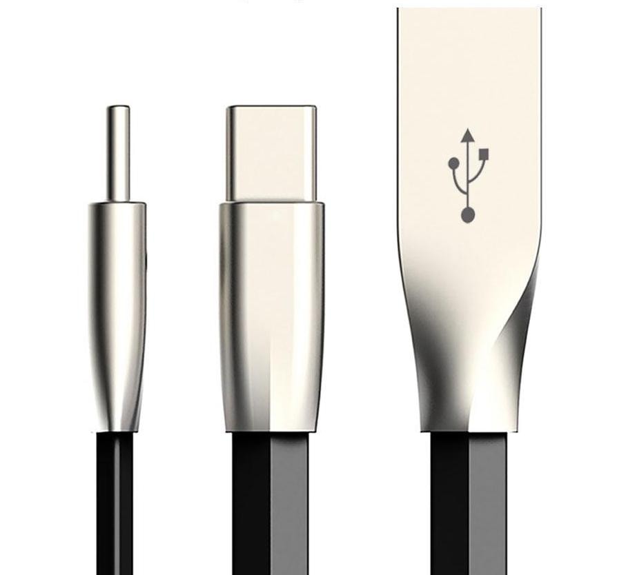 Trasselfri USB-C kabel med zink-kontakt - Anti-break kabel (1 av 7)