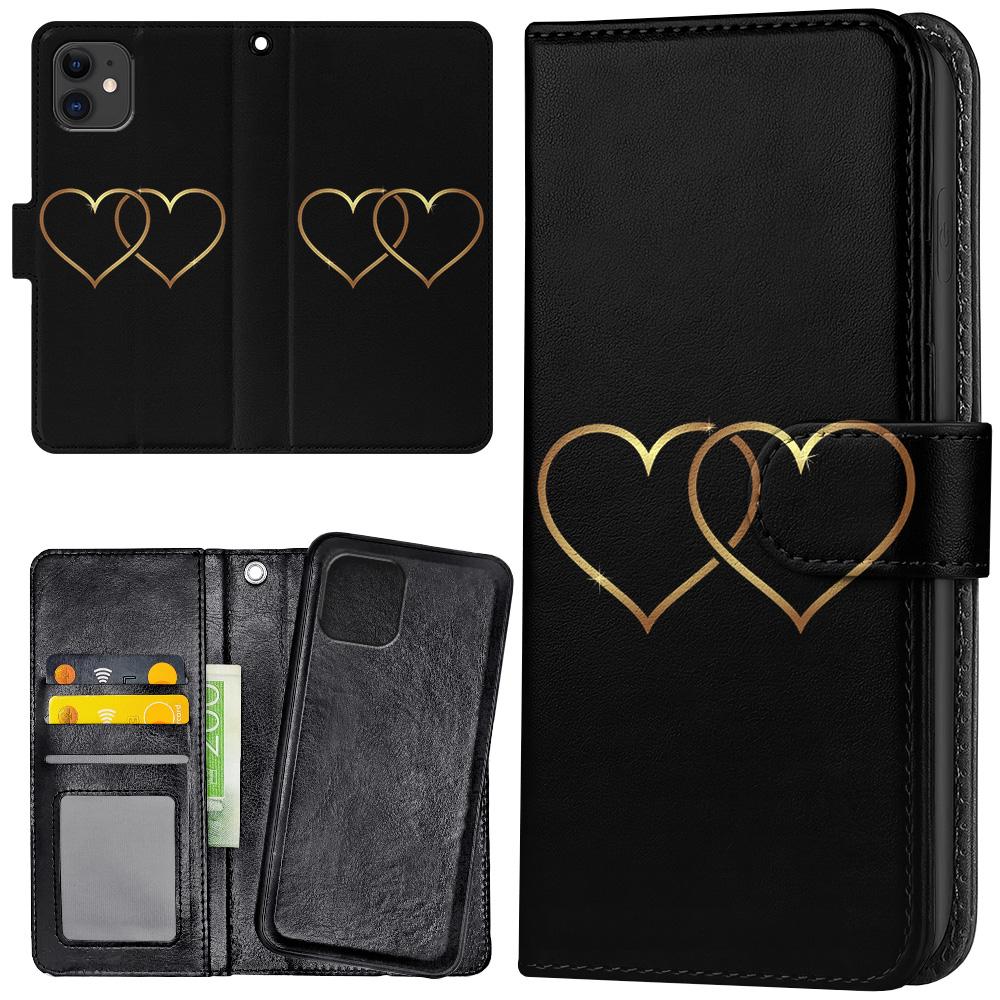 Plånboksfodral Double Hearts för iPhone 11