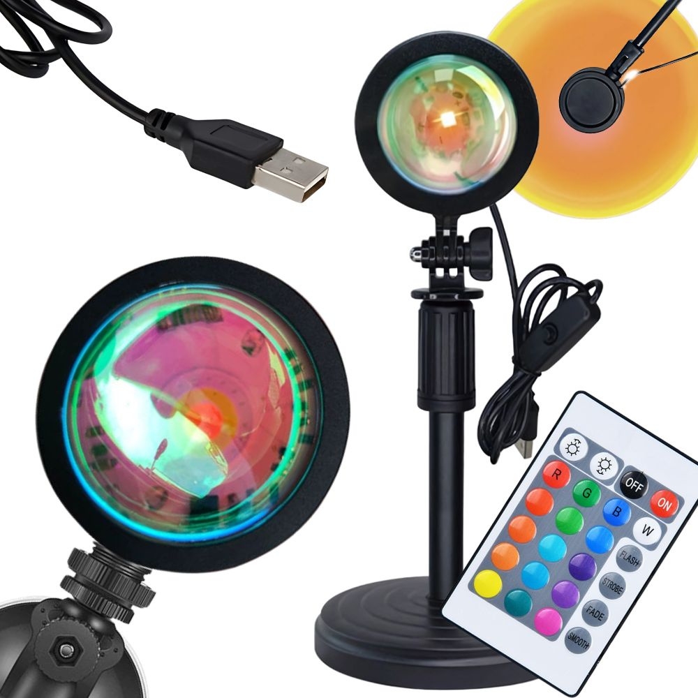 Product Image for Sunset Lamp - Solnedgångslampa RGB Stämningsbelysning med Fjärrkontroll