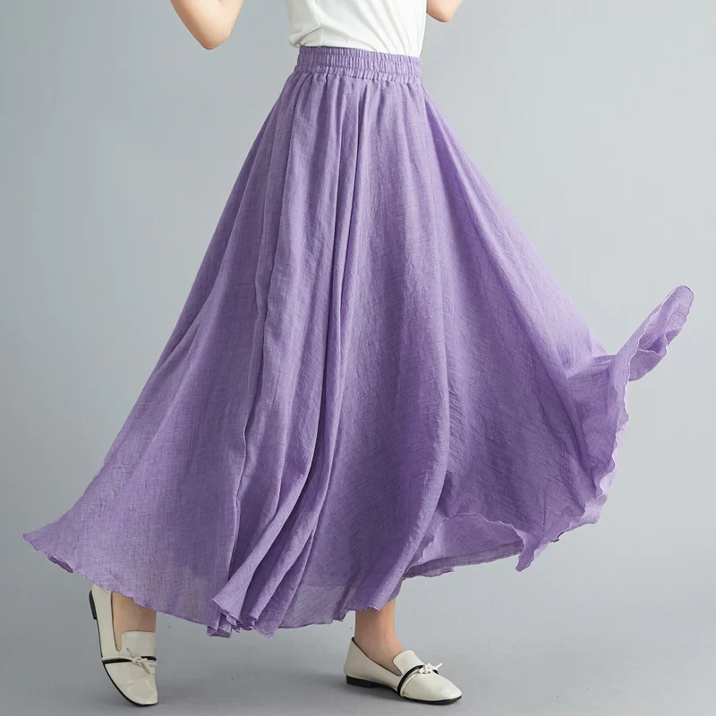 Lång kjol i bomull one size (2 av 21)