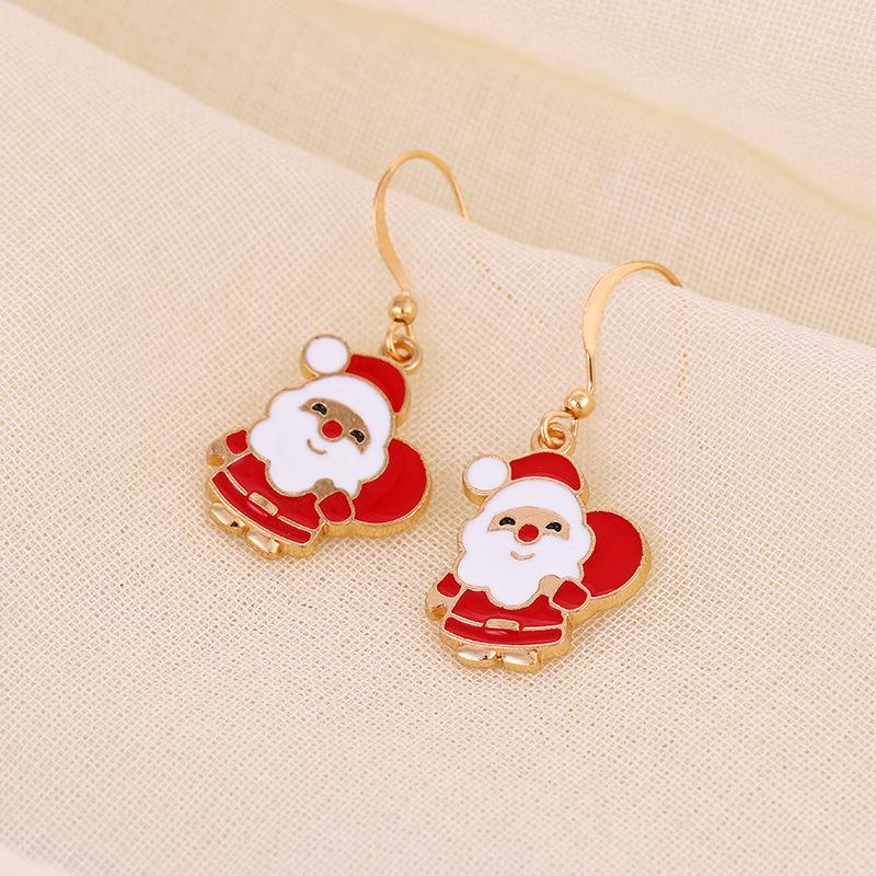 Product Image for Vackra örhängen med söt jultomte guldplätering strass jul