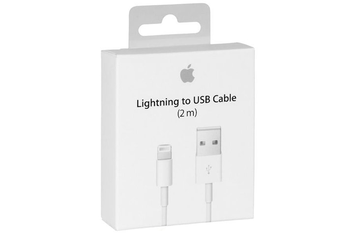 Apple Lightning kabel, USB til Lightning, 2m, hvit, MD819ZM/A