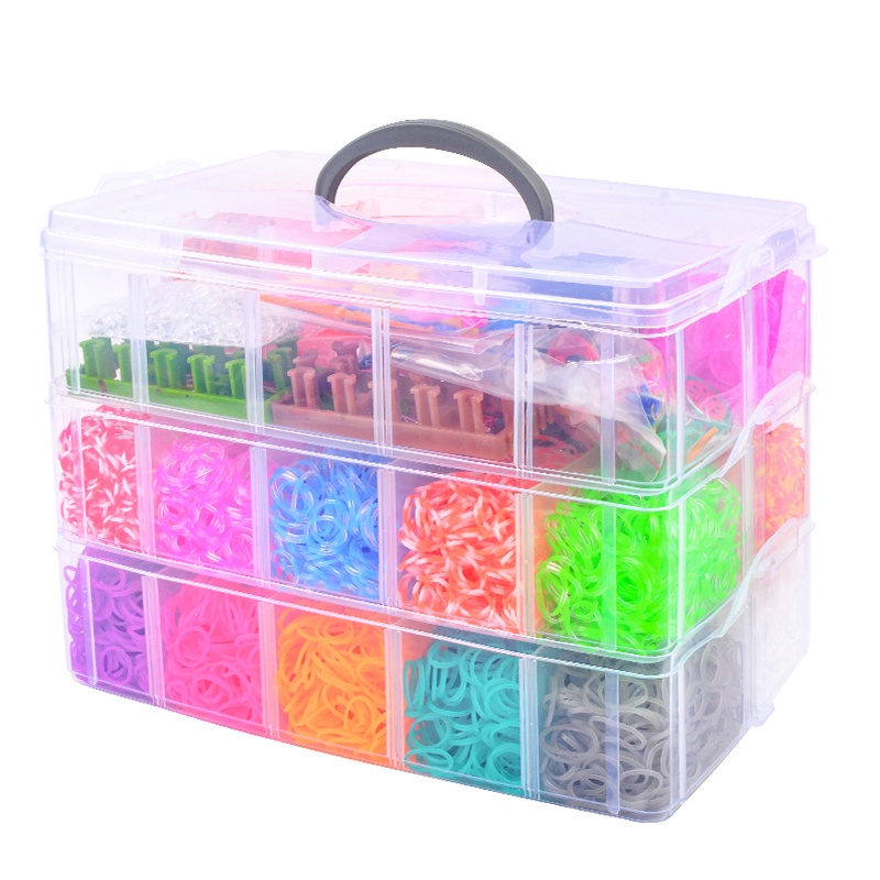 Product Image for Jättestort Loom Bands Kit - 15.000st och massor med tillbehör.