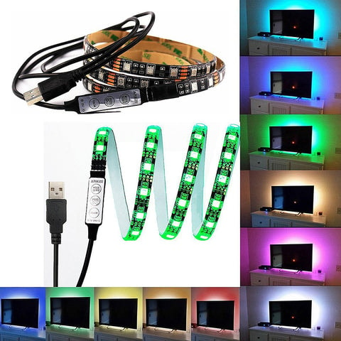 Fargeskiftende lysstripe med USB (4 av 13)