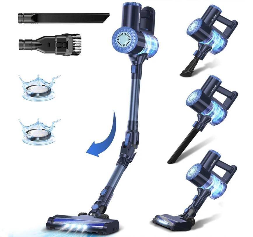 PrettyCare W400 Sladdlös dammsugare 6i1 väggfäste - 1.2L