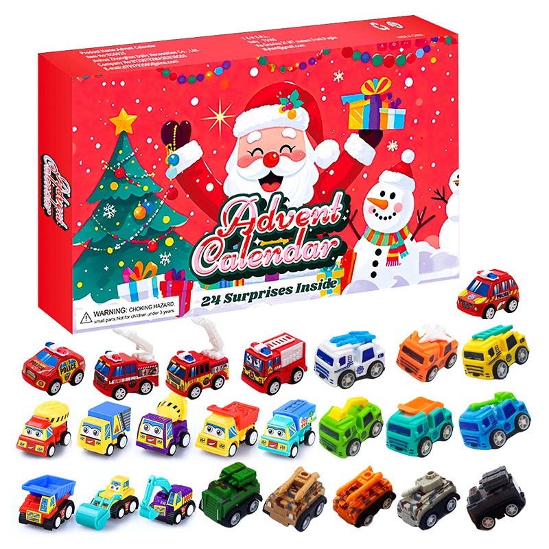 Adventskalender 2026 – Julkalender 24 minileksaksbilar och lastbilar