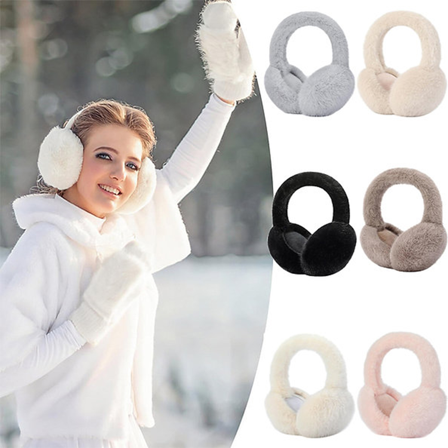 Product Image for Fluffy ørevarmere sammenleggbare