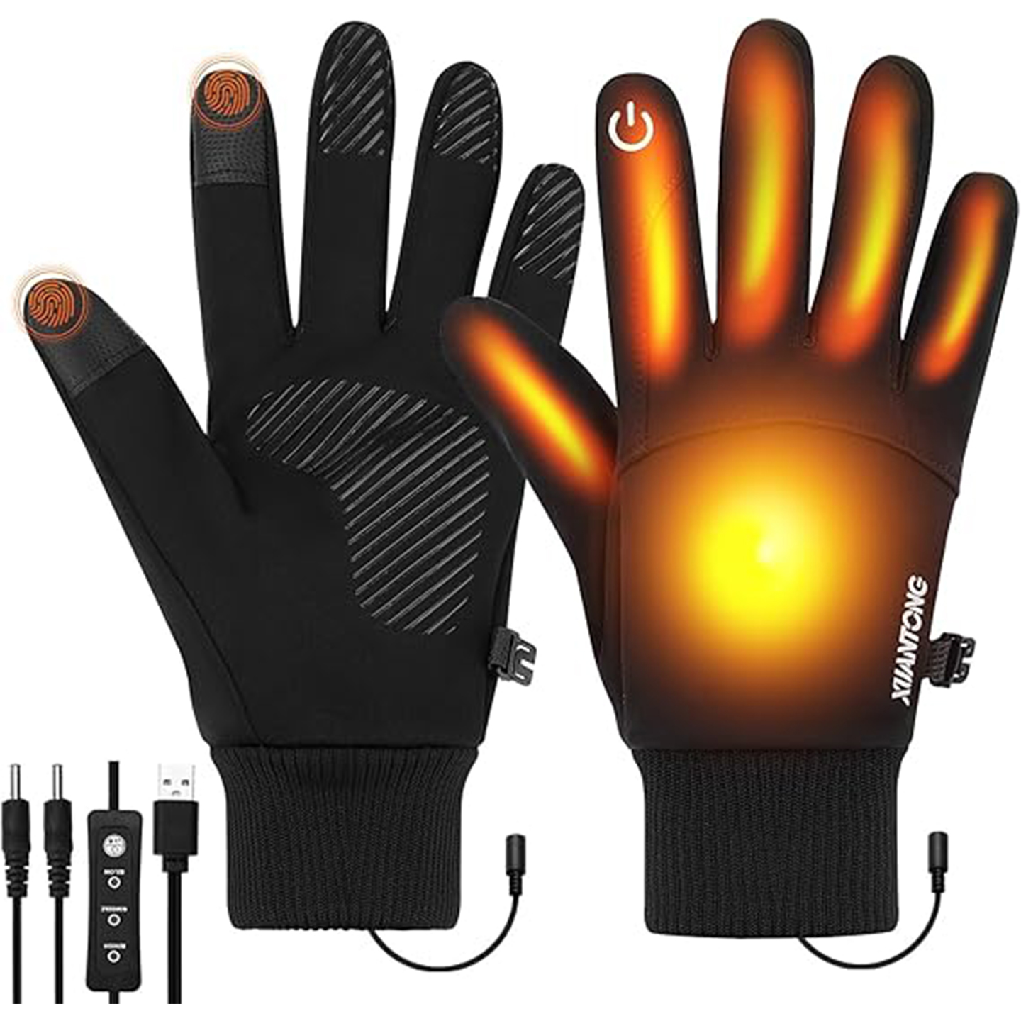 USB-uppvärmda cykelhandskar för kvinnor och män