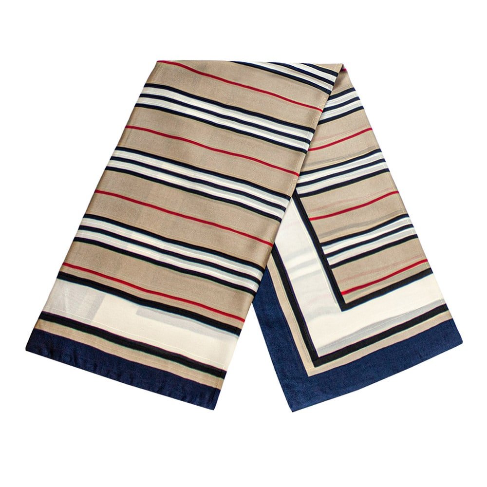 Product Image for Randig scarf - Marinblå, Nr. 33