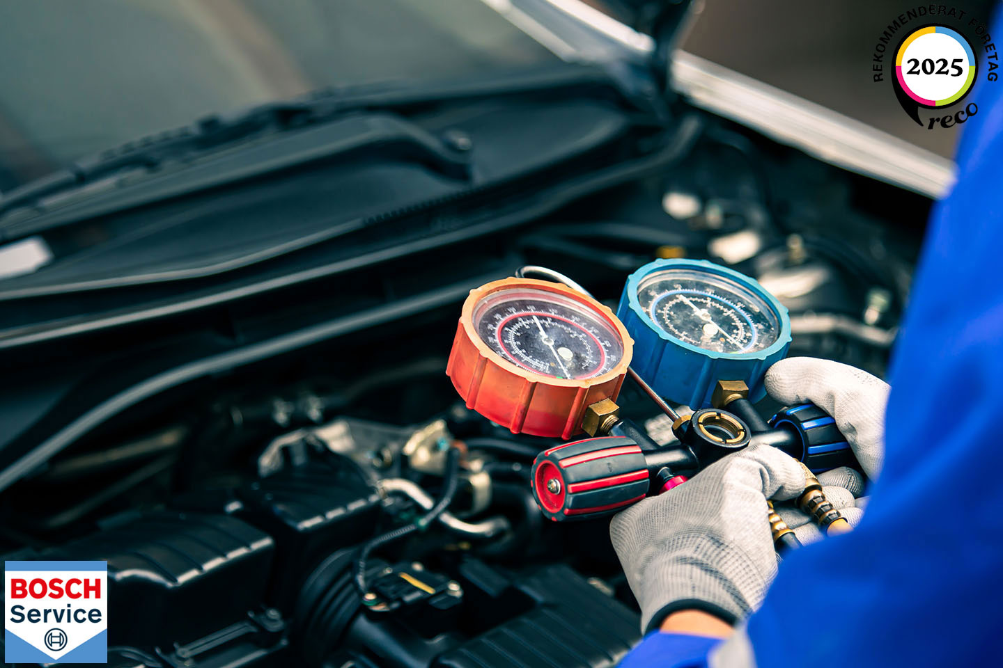 AC-service för bilen hos Bosch Car Service på Södermalm