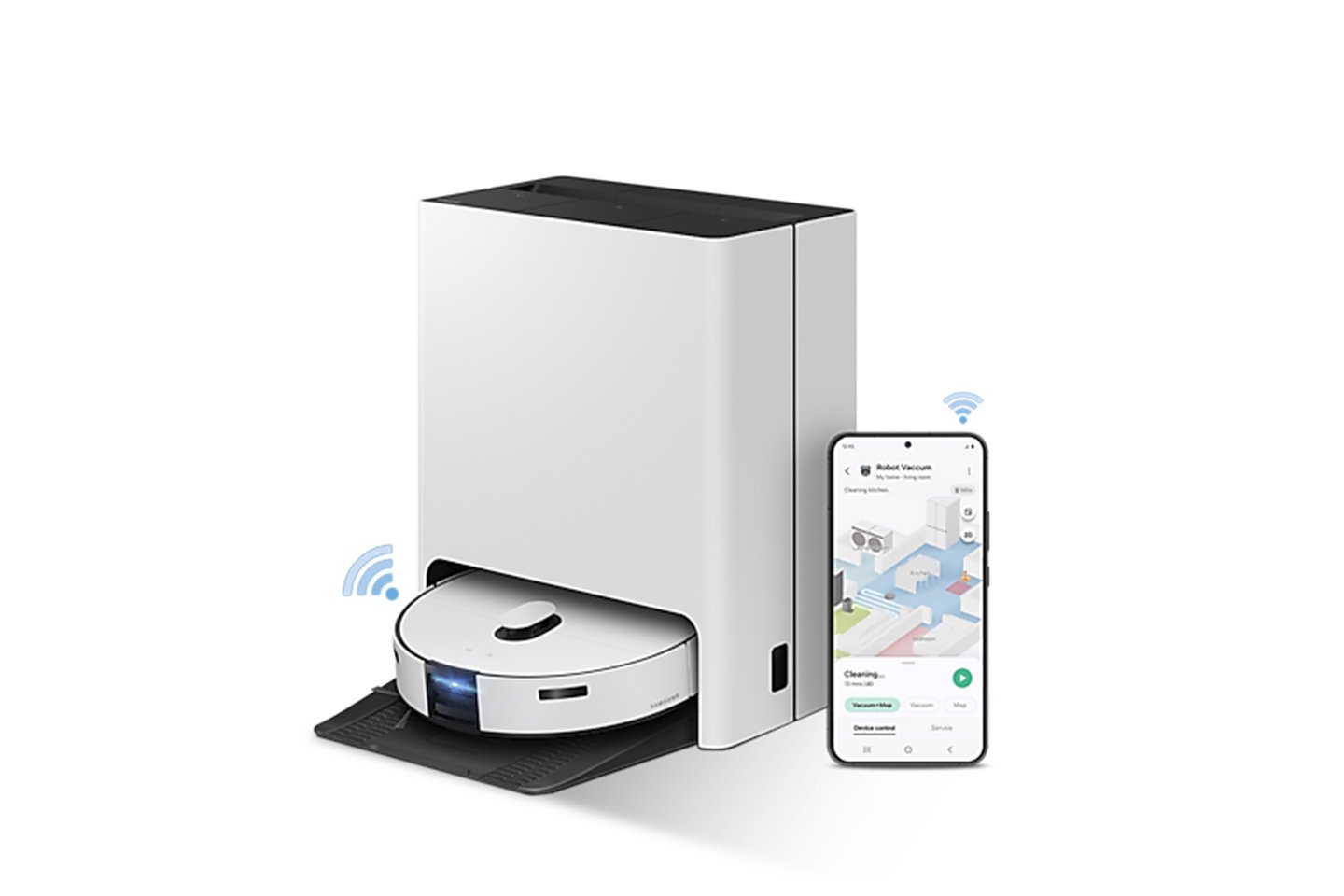 Product Image for 60% rabatt på Bespoke JetBot Combo fra Samsung – Robotstøvsugeren som gjør alt!