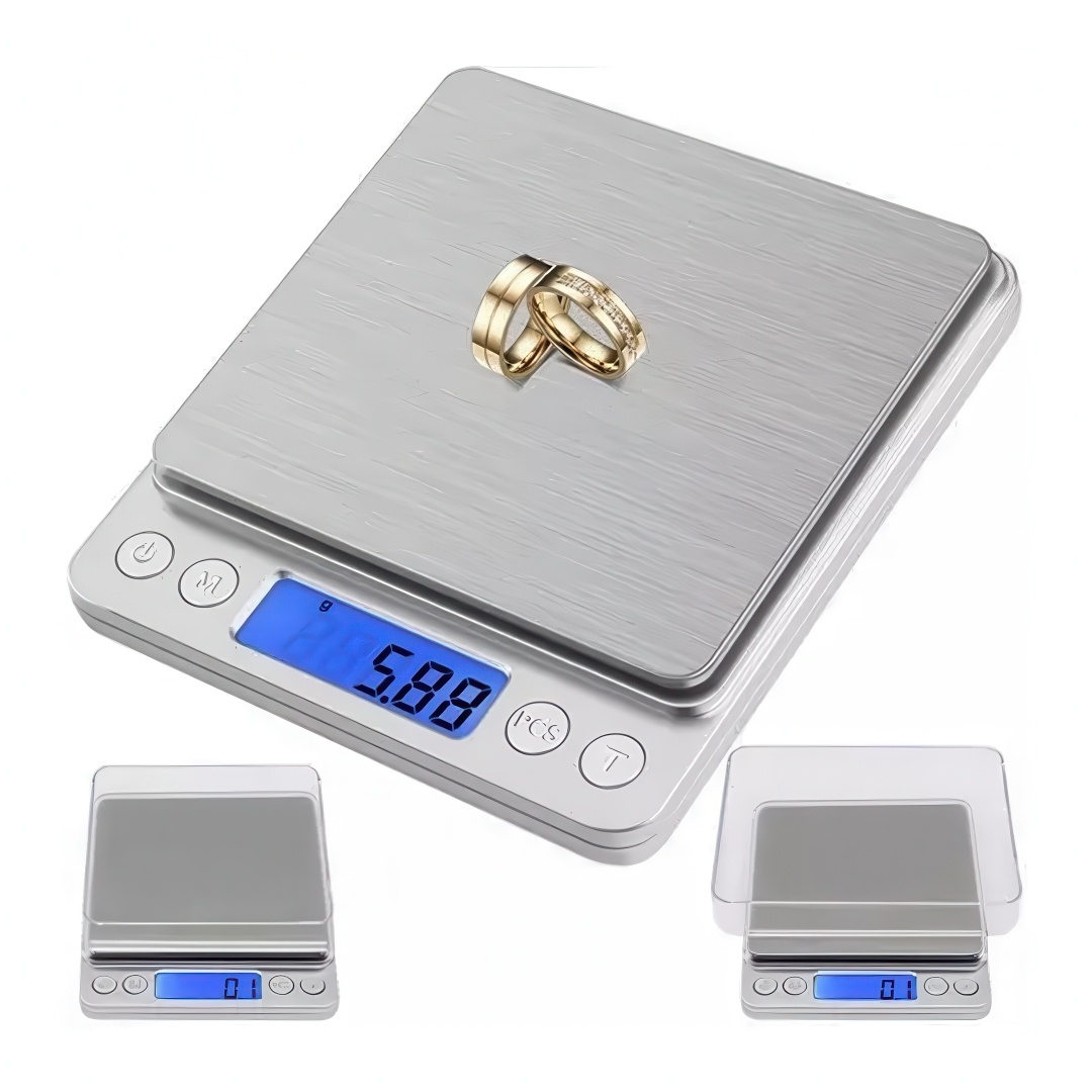 Digital precisionsvåg 0,01 g / Köksvåg med två skålar