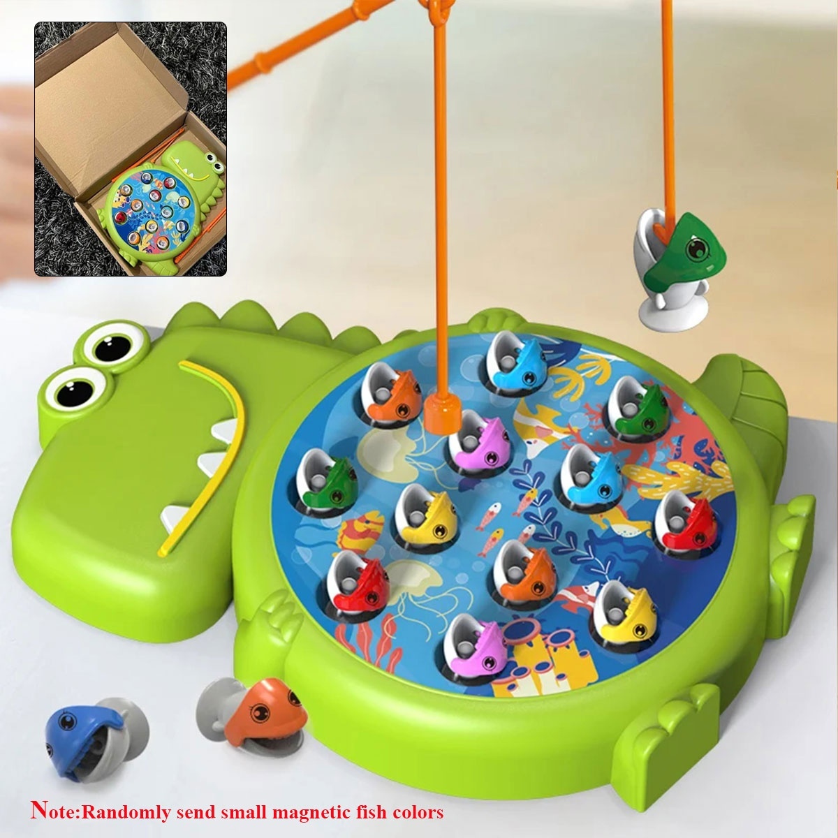 Dinosaur Magnetic Fishing Game - Montessorileksak för spädbarn och barn