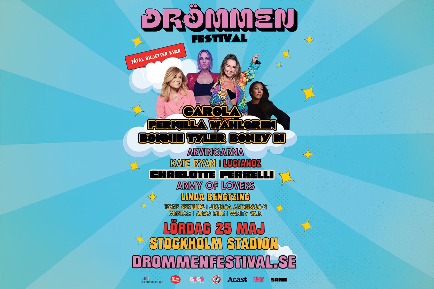 Entrébiljett till Drömmen Festival 25 maj på Stockholm Stadion (1 av 2)