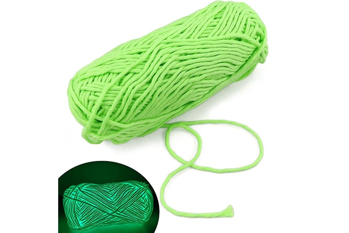 Lysende garn for strikking og hekling - Grønn 1-Pak