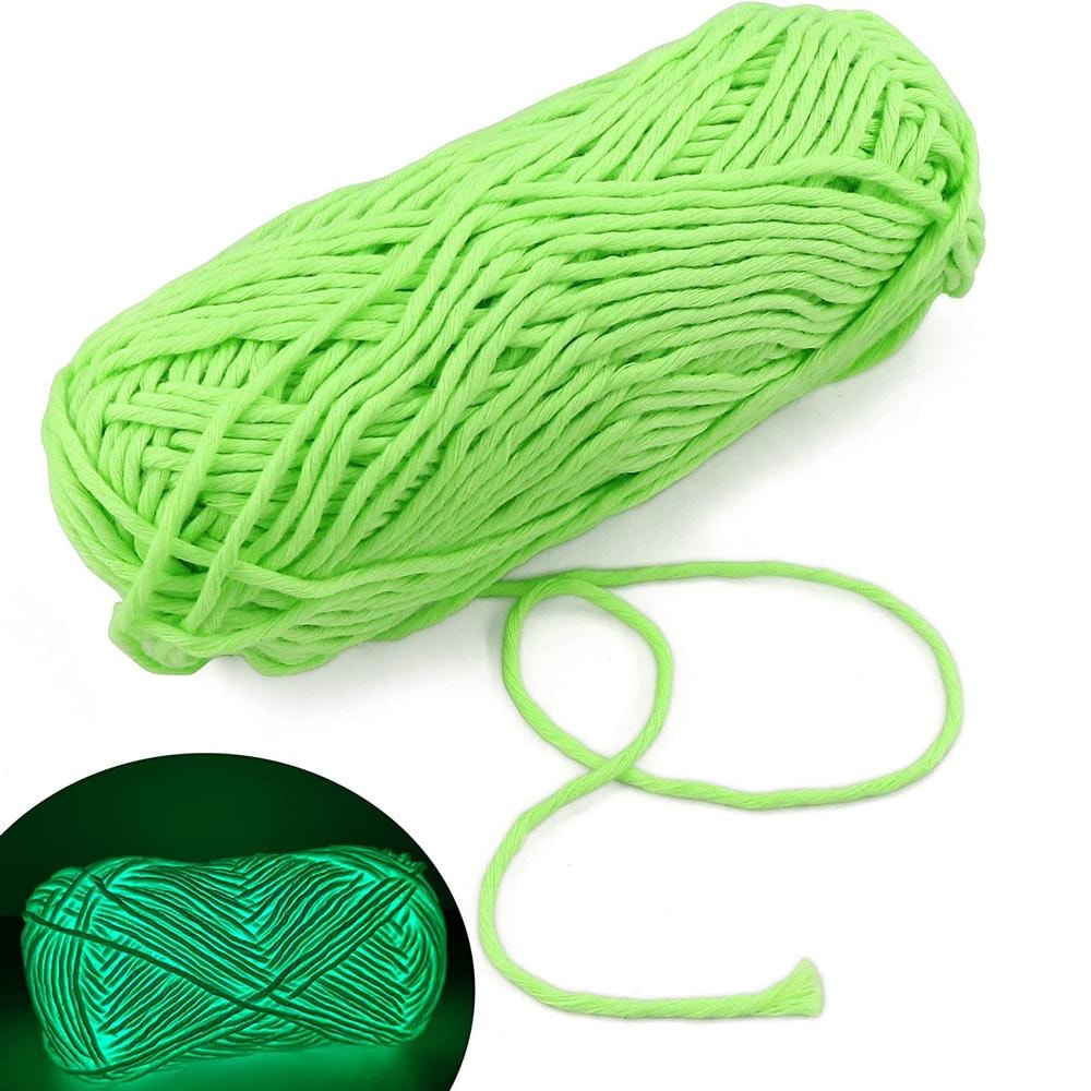 Lysende garn for strikking og hekling - Grønn 1-Pak (1 av 6)