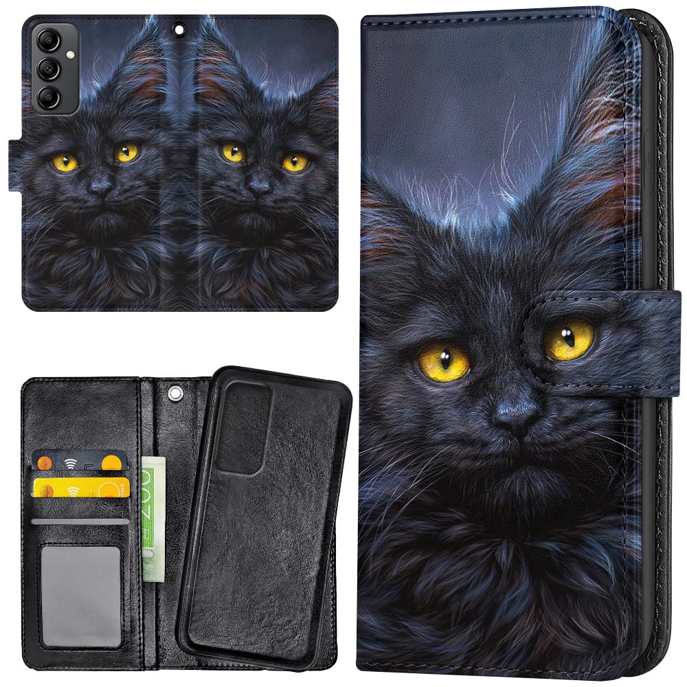 Plånboksfodral Svart Katt för Samsung Galaxy S24